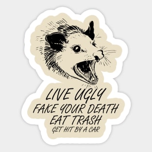 Opossum Quotes Sticker